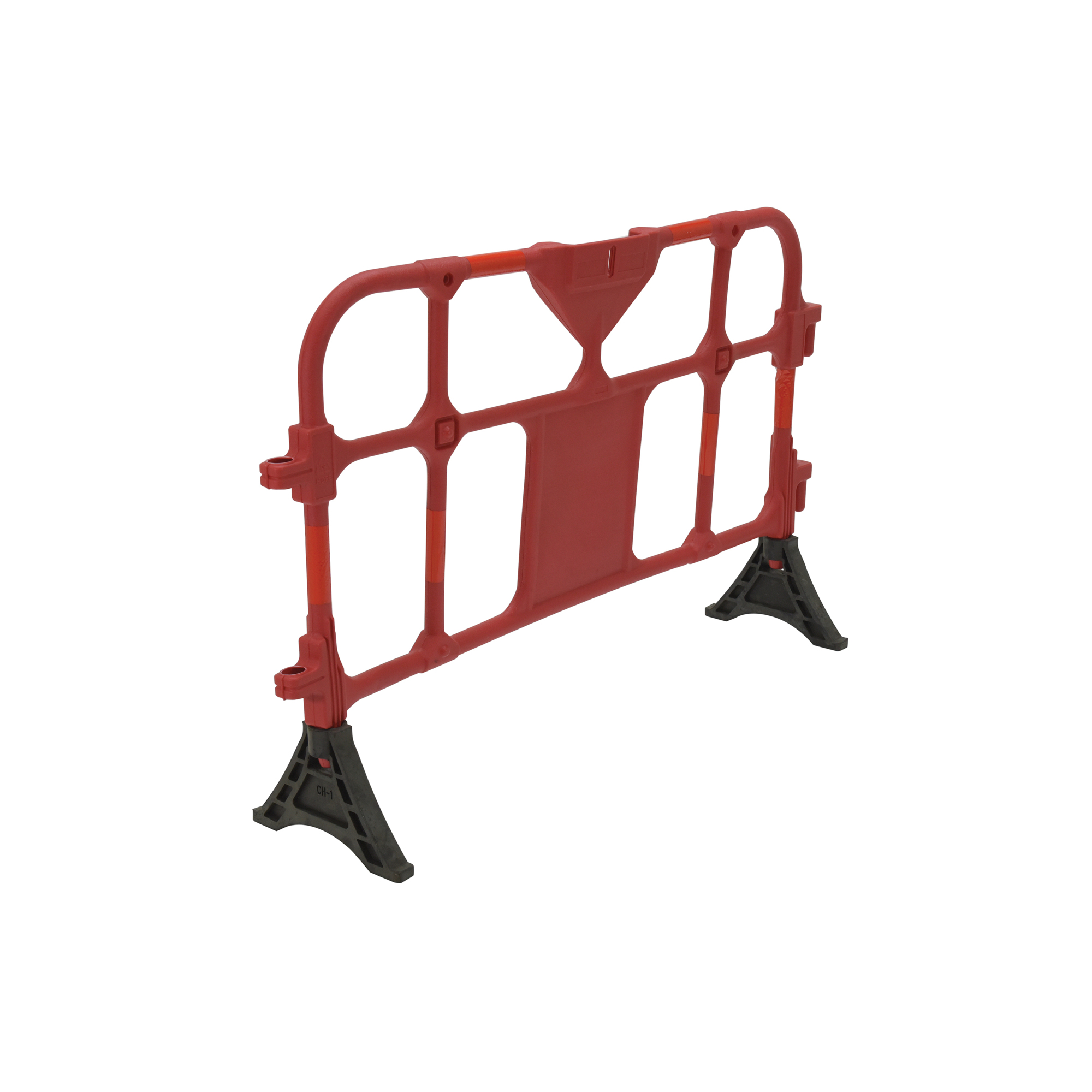 Vestil Interlocking Plastic Barrier - 59in. Width, Reflective Red Tape, Molded Plastic, Model# PHR-R